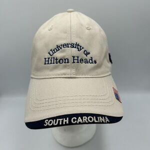 HILTON HEAD University‎ South Carolina hat beige adjustable cap